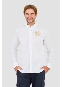 LA MARTINA Biała koszula Poplin Stretch, Wybierz rozmiar XL ze sklepu outfit.pl w kategorii Koszule męskie - zdjęcie 174421552