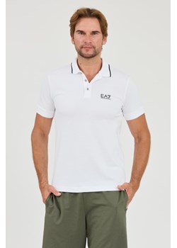 EA7 Biała koszulka polo, Wybierz rozmiar XL ze sklepu outfit.pl w kategorii T-shirty męskie - zdjęcie 174421661