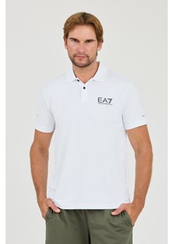 EA7 Biała koszulka polo Ventus 7, Wybierz rozmiar XL ze sklepu outfit.pl w kategorii T-shirty męskie - zdjęcie 174421692