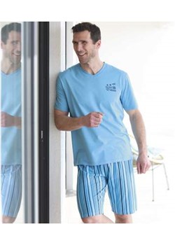 Turkusowa piżama z szortami ze sklepu Atlas For Men w kategorii Piżamy męskie - zdjęcie 174430033
