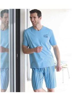 Turkusowa piżama z szortami - id: 10226654 - marki Atlas For Men - 174430033 Turkusowa piżama z szortami ze sklepu Atlas For Men w kategorii Piżamy męskie - zdjęcie 174430033