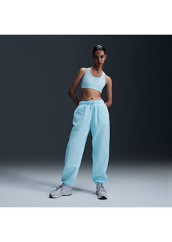 Damskie spodnie dresowe o kroju oversize z wysokim stanem Nike Sportswear Phoenix Fleece - Niebieski ze sklepu Nike poland w kategorii Spodnie damskie - zdjęcie 174505813