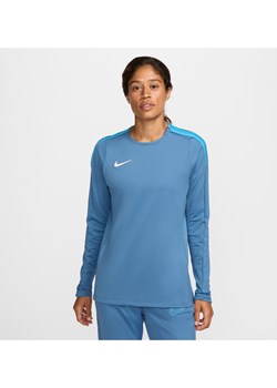 Damska koszulka piłkarska z półokrągłym dekoltem Dri-FIT Nike Strike - Niebieski ze sklepu Nike poland w kategorii Bluzki damskie - zdjęcie 174506040