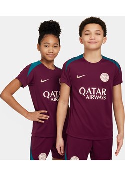 Dzianinowa koszulka piłkarska z krótkim rękawem dla dużych dzieci Nike Dri-FIT Paris Saint-Germain Strike - Czerwony ze sklepu Nike poland w kategorii T-shirty chłopięce - zdjęcie 174506070