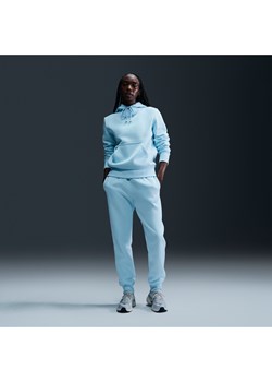 Damskie spodnie dresowe ze średnim stanem Nike Sportswear Phoenix Fleece - Niebieski ze sklepu Nike poland w kategorii Spodnie damskie - zdjęcie 174506071