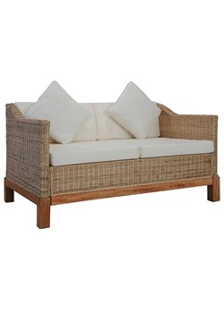 Sofa Otma 2B dwusobowa - naturalny rattan ze sklepu Edinos.pl w kategorii Sofy i kanapy - zdjęcie 174508414