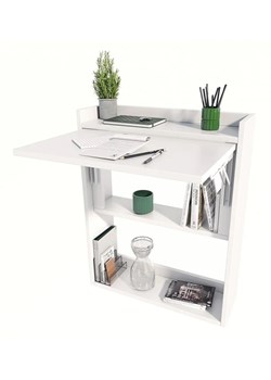 Białe małe składane biurko pod laptopa K1-F48 ze sklepu Edinos.pl w kategorii Biurka i sekretarzyki - zdjęcie 174508570
