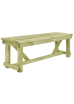 Drewniana ławka ogrodowa Beten - zielona ze sklepu Edinos.pl w kategorii Ławki ogrodowe - zdjęcie 174508774