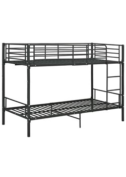 Czarne Metalowe Łóżko Piętrowe 90X200 Cm C4-L34 ze sklepu Edinos.pl w kategorii Łóżka i materace - zdjęcie 174509261