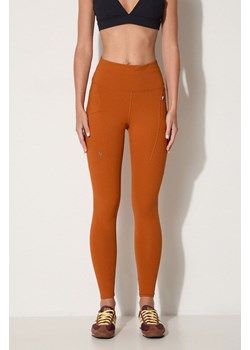 Fjallraven legginsy Abisko Tights damskie kolor pomarańczowy gładkie F84773.243-243 ze sklepu PRM w kategorii Spodnie damskie - zdjęcie 174537383