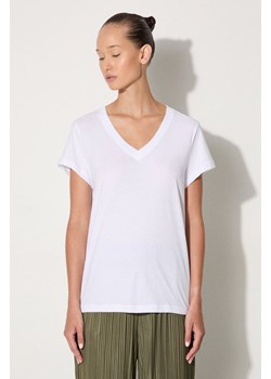Samsoe Samsoe t-shirt bawełniany SOLLY kolor biały F00012028 ze sklepu PRM w kategorii Bluzki damskie - zdjęcie 174537484
