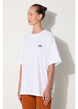 Dickies t-shirt bawełniany kolor biały DK0A4Y1BWHX1-WHITE ze sklepu PRM w kategorii Bluzki damskie - zdjęcie 174537620