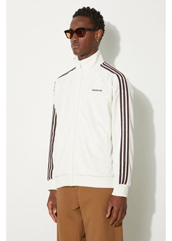 adidas Originals bluza 80s Premium Embossed 3-Stripes męska kolor beżowy z aplikacją JC6530 ze sklepu PRM w kategorii Bluzy męskie - zdjęcie 174537734