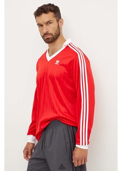 adidas Originals longsleeve Adicolor Piqué Football Long Sleeve męski kolor czerwony z aplikacją IX5226 ze sklepu PRM w kategorii T-shirty męskie - zdjęcie 174537802
