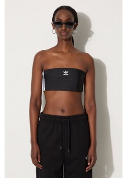 adidas Originals top damski kolor czarny cold shoulder IX7823 ze sklepu PRM w kategorii Bluzki damskie - zdjęcie 174538202