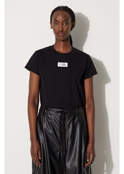 MM6 Maison Margiela t-shirt bawełniany damski kolor czarny S52GC0327.S24312 ze sklepu PRM w kategorii Bluzki damskie - zdjęcie 174538222