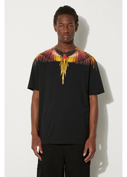 Marcelo Burlon t-shirt bawełniany Icon Wings męski kolor czarny z nadrukiem CMAA056F24JER0011025 ze sklepu PRM w kategorii T-shirty męskie - zdjęcie 174538260