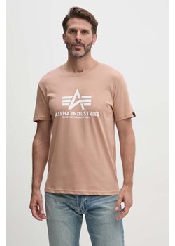 Alpha Industries t-shirt bawełniany męski kolor pomarańczowy z nadrukiem ze sklepu PRM w kategorii T-shirty męskie - zdjęcie 174538500