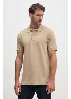 Lacoste polo bawełniane Koszulka Lacoste Polo Classic Fit L1212 02S kolor brązowy gładki ze sklepu PRM w kategorii T-shirty męskie - zdjęcie 174538504