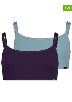 Skiny Topy (2 szt.) w kolorze fioletowo-błękitnym ze sklepu Limango Polska w kategorii Staniki dla dziewczynki - zdjęcie 174543031