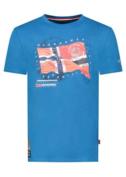 Geographical Norway Koszulka w kolorze niebieskim ze sklepu Limango Polska w kategorii T-shirty męskie - zdjęcie 174547302