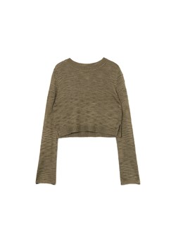 Cropp - Ciemnozielony krótki sweter - zielony ze sklepu Cropp w kategorii Swetry damskie - zdjęcie 174548014