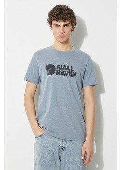 Fjallraven t-shirt Fjällräven Logo T-shirt M męski kolor niebieski z nadrukiem F87310.520.999 ze sklepu ANSWEAR.com w kategorii T-shirty męskie - zdjęcie 174549112