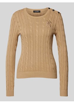 Sweter z dzianiny z wyhaftowanym logo model ‘MONTIVA’ ze sklepu Peek&Cloppenburg  w kategorii Swetry damskie - zdjęcie 174549374