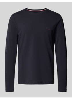 Bluzka z długim rękawem o kroju slim fit z wyhaftowanym logo ze sklepu Peek&Cloppenburg  w kategorii T-shirty męskie - zdjęcie 174549411