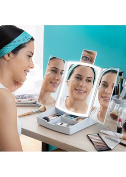 InnovaGoods Składane lusterko LED 3w1 - 38,5 x 33,5 x 29 cm ze sklepu Limango Polska w kategorii Lustra - zdjęcie 174549550