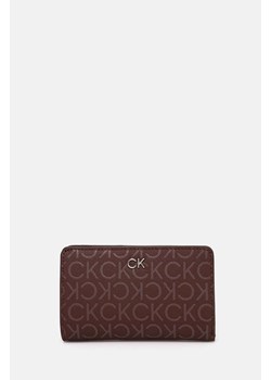 Calvin Klein portfel damski kolor brązowy K60K612683 ze sklepu ANSWEAR.com w kategorii Portfele damskie - zdjęcie 174553323