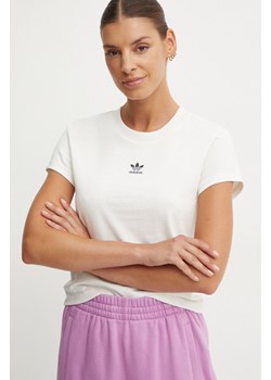 adidas Originals t-shirt bawełniany damski kolor biały IY7335 ze sklepu ANSWEAR.com w kategorii Bluzki damskie - zdjęcie 174553360