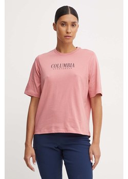 Columbia t-shirt bawełniany kolor różowy ze sklepu ANSWEAR.com w kategorii Bluzki damskie - zdjęcie 174553414