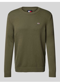 Sweter z dzianiny o kroju slim fit z naszywką z logo ze sklepu Peek&Cloppenburg  w kategorii Swetry męskie - zdjęcie 174553512