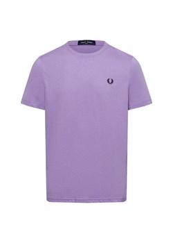 Fred Perry T-shirt męski Mężczyźni Bawełna bzowy jednolity ze sklepu vangraaf w kategorii T-shirty męskie - zdjęcie 174555732