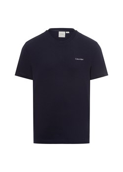 Calvin Klein Koszulka męska Mężczyźni Bawełna granatowy jednolity ze sklepu vangraaf w kategorii T-shirty męskie - zdjęcie 174555733