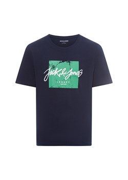 Jack & Jones Koszulka męska - JJTiley Mężczyźni Bawełna granatowy jednolity ze sklepu vangraaf w kategorii T-shirty męskie - zdjęcie 174555741