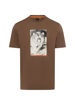 BOSS Orange Koszulka Herre z nadrukiem - Te_Wilds Mężczyźni Bawełna brązowy jednolity ze sklepu vangraaf w kategorii T-shirty męskie - zdjęcie 174555990