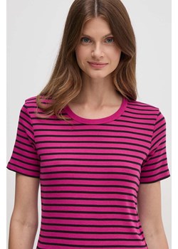 United Colors of Benetton t-shirt bawełniany damski kolor różowy 30YSE16A0 ze sklepu ANSWEAR.com w kategorii Bluzki damskie - zdjęcie 174556913