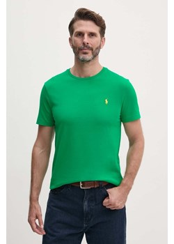 Polo Ralph Lauren t-shirt bawełniany kolor zielony 710671438 ze sklepu ANSWEAR.com w kategorii T-shirty męskie - zdjęcie 174557052