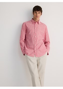 Reserved - Koszula regular fit w paski - fioletowy ze sklepu Reserved w kategorii Koszule męskie - zdjęcie 174559002
