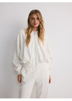 Reserved - Oversizowa bluza z bawełną - złamana biel ze sklepu Reserved w kategorii Bluzy damskie - zdjęcie 174559904