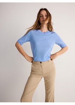 Reserved - Bluzka z domieszką jedwabiu - jasnoniebieski ze sklepu Reserved w kategorii Swetry damskie - zdjęcie 174561871