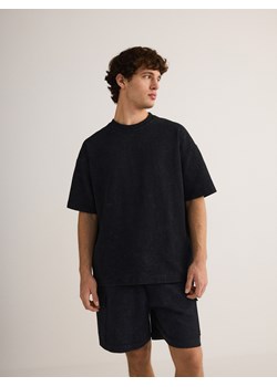 Reserved - T-shirt oversize z efektem sprania - czarny ze sklepu Reserved w kategorii T-shirty męskie - zdjęcie 174561904
