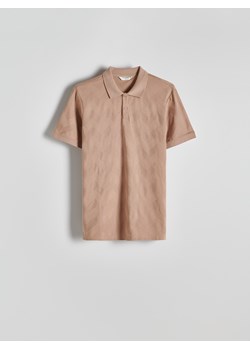Reserved - Koszulka polo regular ze wzorem - beżowy ze sklepu Reserved w kategorii T-shirty męskie - zdjęcie 174561980