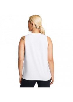 Damski top z nadrukiem Under Armour UA Rival Muscle Tank - biały ze sklepu Sportstylestory.com w kategorii Bluzki damskie - zdjęcie 174562333
