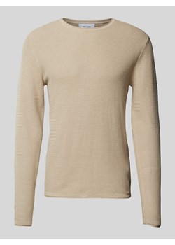 Sweter z dzianiny z okrągłym dekoltem model ‘ERIC’ ze sklepu Peek&Cloppenburg  w kategorii Swetry męskie - zdjęcie 174562970