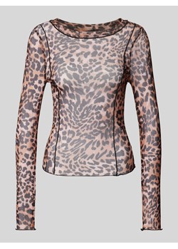 Bluzka z długim rękawem o półprzezroczystym designie model ‘ELIF’ ze sklepu Peek&Cloppenburg  w kategorii Bluzki damskie - zdjęcie 174563012