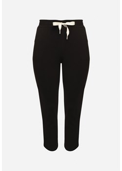 Czarne Dresowe Spodnie Joggery z Wysokim Stanem i Napisami Lerithelle ze sklepu Born2be Odzież w kategorii Spodnie damskie - zdjęcie 174564480