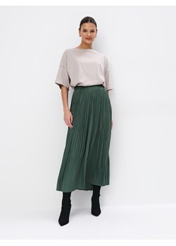 Mohito - Satynowa spódnica midi - ciemny zielony ze sklepu Mohito w kategorii Spódnice - zdjęcie 174566301